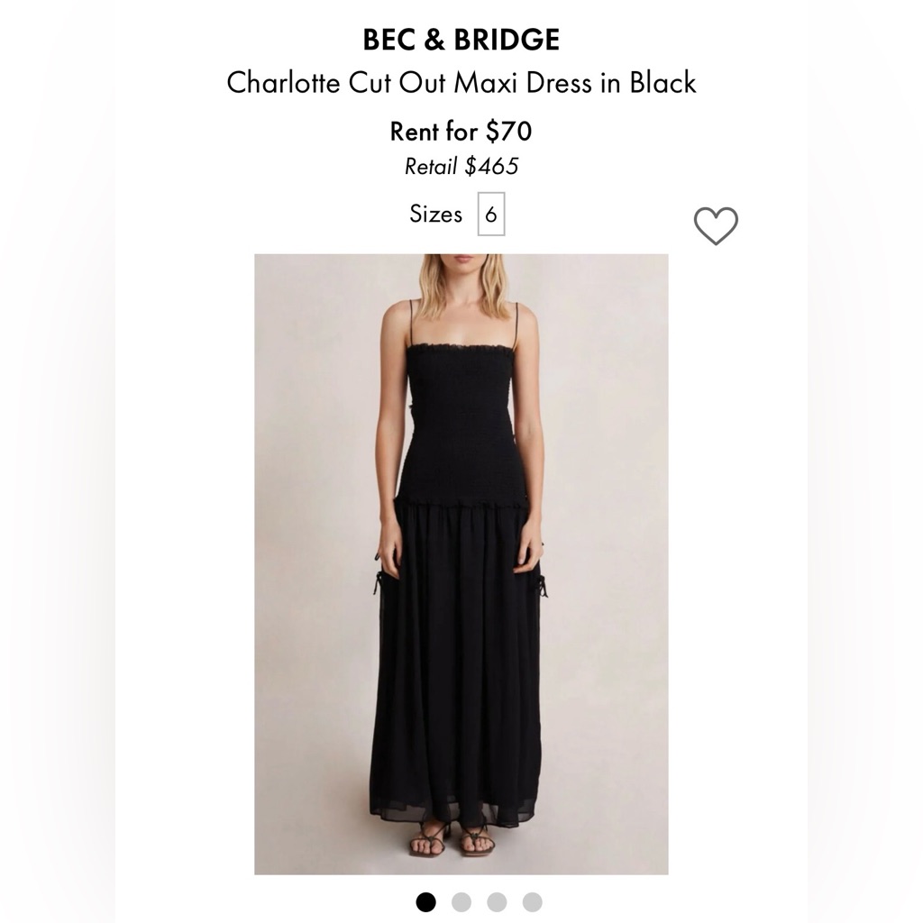 Bec & Bridge Charlotte Cut Out Maxi Dress - Us Size 2